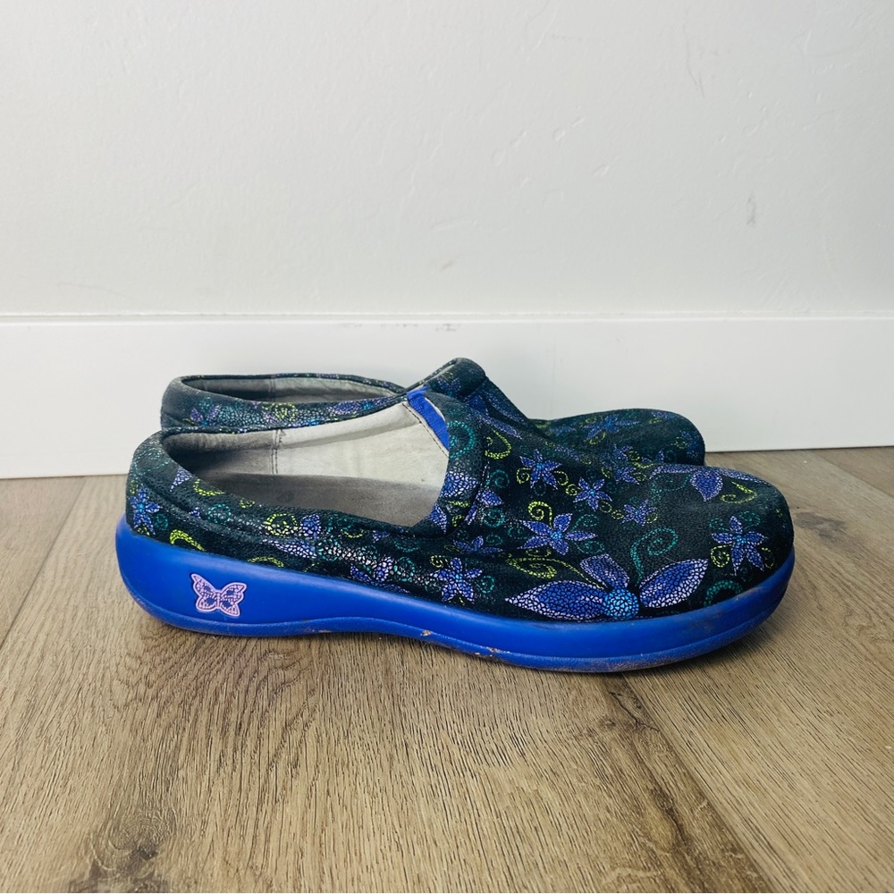 Alegria Floral spiral Slip On Clogs bright soles - Picture 5 of 8